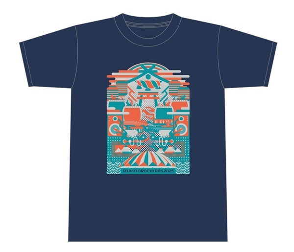 【10月下旬頃から順次出荷】IZUMO OROCHI FES 2025　OFFICIAL T-shirt(NAVY-L)