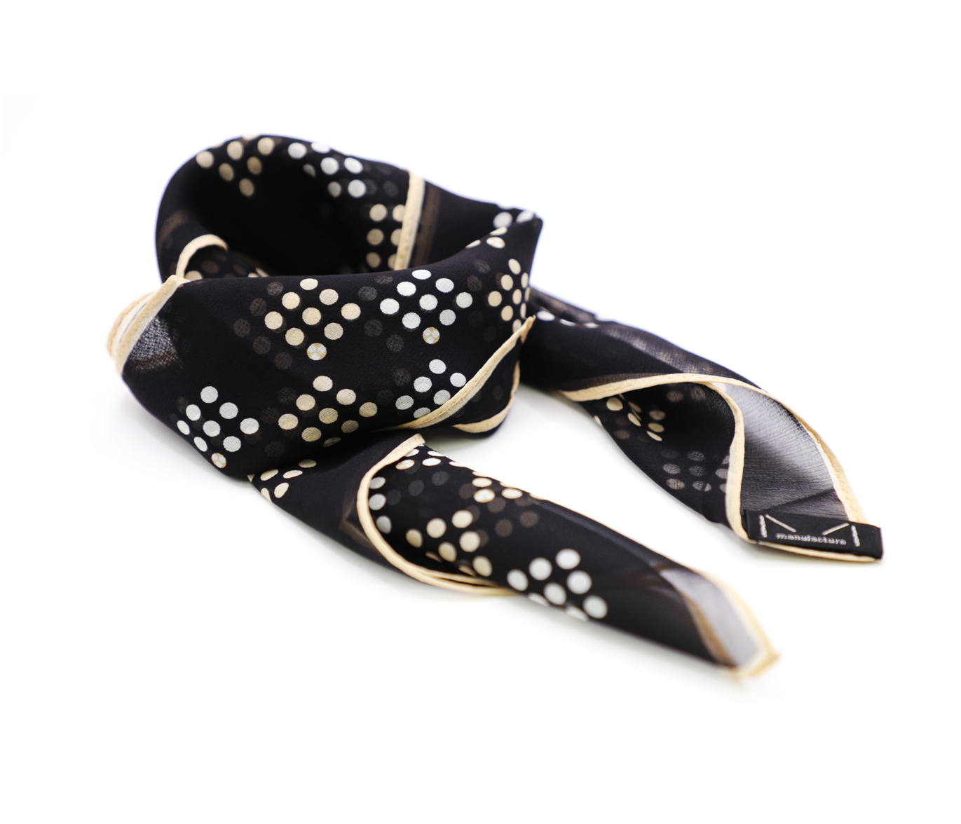 プチスカーフ（金輪造営図）(BK（ブラック）)